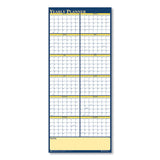 House of Doolittle™ Recycled Reversible Yearly Wall Planner, 60 x 26, White/Blue/Yellow Sheets, 12-Month (Jan to Dec): 2026 (HOD3974) Each