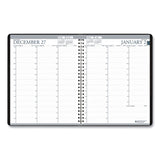 House of Doolittle™ Recycled Professional Weekly Planner, 15-Minute Appts, 11 x 8.5, Black Wirebound Soft Cover, 24-Month: Jan 2026 to Dec 2027 (HOD272002) Each