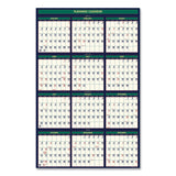 House of Doolittle™ Four Season Erasable Business/Academic Recycled Wall Calendar, 24 x 37, 12-Month(July-June): 2025-26, 12-Month(Jan-Dec): 2026 (HOD391) Each