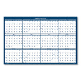 House of Doolittle™ Recycled Poster Style Reversible/Erasable Yearly Wall Calendar, 24 x 37, White/Blue/Gray Sheets, 12-Month (Jan to Dec): 2026 (HOD396) Each