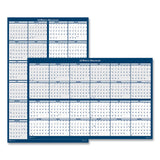House of Doolittle™ Reversible/Erasable Two-Year Wall Calendar, 24 x 37, Light Blue/Blue/White Sheets, 24-Month: Jan 2026 to Dec 2027 (HOD3964) Each