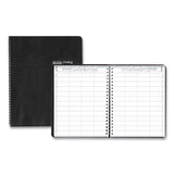 House of Doolittle™ Eight-Person Group Practice Daily Appointment Book, 11 x 8.5, Black Cover, 12-Month (Jan to Dec): 2026 (HOD28102) Set of 2
