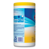 Clorox® Disinfecting Wipes, 1-Ply, 7 x 7.75, Crisp Lemon, White, 75/Canister, 6 Canisters/Carton (CLO01628) Case of 6