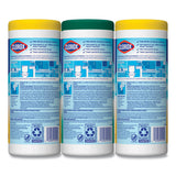 Clorox® Disinfecting Wipes, 1-Ply, 7 x 8, Fresh Scent/Citrus Blend, White, 35/Canister, 3 Canisters/Pack (CLO30112) Pack of 3