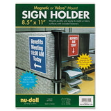 NuDell™ Acrylic Sign Holder, 8.5 x 11, Clear (NUD37085)