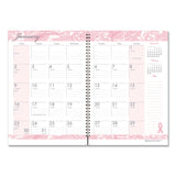 House of Doolittle™ Breast Cancer Awareness Recycled Ruled Monthly Planner/Journal, 10 x 7, Pink Cover, 12-Month (Jan to Dec): 2026 (HOD5226) Each