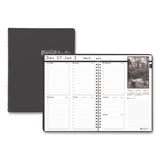 House of Doolittle™ Black-on-White Photo Weekly Appointment Book, Landscape Photography, 11 x 8.5, Black Cover, 12-Month (Jan to Dec): 2026 (HOD217102) Each