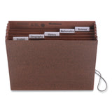 Smead™ Six-Pocket Subject File with Insertable Tabs, 5.25" Expansion, 6 Sections, Elastic Cord, 1/5-Cut Tabs, Letter Size, Redrope (SMD70540) Each