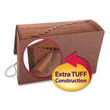 Smead™ TUFF Expanding Wallet, 12 Sections, Elastic Cord Closure, 1/12-Cut Tabs, Legal Size, Redrope (SMD70390) Each
