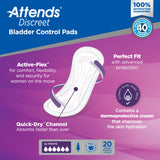 Attends® Discreet Bladder Control Pad 15 Inch Length Heavy Absorbency Polymer Core One Size Fits Most (1039115_CS) 200/CS