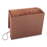 Smead™ TUFF Expanding Wallet, 12 Sections, Elastic Cord Closure, 1/6-Cut Tabs, Letter Size, Redrope (SMD70388) Each