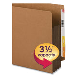 Smead™ Redrope Drop-Front End Tab File Pockets, Fully Lined 6.5" High Gussets, 3.5" Expansion, Letter Size, Redrope/Brown, 10/Box (SMD73681) Pack of 10