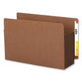 Smead™ Redrope Drop-Front End Tab File Pockets, Fully Lined 6.5" High Gussets, 5.25" Expansion, Legal Size, Redrope/Brown, 10/Box (SMD74691) Pack of 10