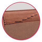 Smead™ TUFF Expanding Open-Top Stadium File, 12 Sections, 1/12-Cut Tabs, Legal Size, Redrope (SMD70490) Each