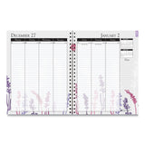 House of Doolittle™ Recycled Wild Flower Weekly/Monthly Planner, Wild Flowers Artwork, 9 x 7, Gray/White/Purple Cover, 12-Month (Jan-Dec): 2026 (HOD295674) Each
