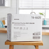 McKesson Sterilization Pouch Ethylene Oxide (EO) Gas / Steam 7-1/2 X 13 Inch Transparent Blue / White Self Seal Paper / Film (960945_CS) 1000/CS