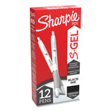 Sharpie® S-Gel™ S-Gel Fashion Barrel Gel Pen, Retractable, Medium 0.7 mm, Black Ink, Pearl White Barrel, Dozen (SAN2126236) 1 Dozen