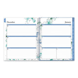 Blue Sky® Lindley Weekly/Monthly Planner, Floral Artwork, 11 x 8.5, White/Blue/Green Cover, 12-Month (Jan to Dec): 2026 (BLS100654) Each