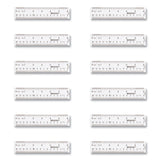 Westcott® Clear Flexible Acrylic Ruler, Standard/Metric, 6" (15 cm) Long, Clear, 12/Box (ACM17723) Box of 12