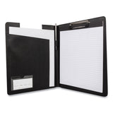 Bond Street, Ltd. Faux-Leather Padfolio, Notched Front Cover with Clipboard Fastener, 9 x 12 Pad, 9.75 x 12.5, Black (BND5041BSBLACK) Each