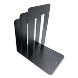 Huron Steel Bookend with Sorter, Contemporary Style, Nonskid Base, 5 x 7 x 8, Black (CTXHASZ0094) Each