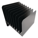 Huron Steel Vertical File Organizer, Inclined, 8 Sections, Letter Size Files, 9.75 x 11 x 10, Black (CTXHASZ0156) Each
