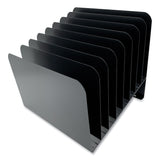 Huron Steel Vertical File Organizer, Inclined, 8 Sections, Letter Size Files, 9.75 x 11 x 10, Black (CTXHASZ0156) Each