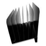 Huron Steel Vertical File Organizer, Inclined, 6 Sections, Letter Size Files, 8 x 11 x 10.25, Black (CTXHASZ0174) Each