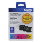 Brother LC1013PKS Innobella Ink, 300 Page-Yield, Cyan/Magenta/Yellow (BRTLC1013PKS) Pack of 3