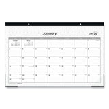 Blue Sky® Enterprise Desk Pad, Geometric Artwork, 17 x 11, White/Gray Sheets, Black Binding, Clear Corners, 12-Month (Jan to Dec): 2026 (BLS111293) Each