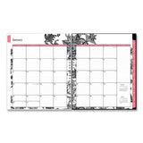 Blue Sky® Analeis Monthly Planner, Floral Artwork, 10 x 8, White/Black/Coral Cover, 12-Month (Jan to Dec): 2026 (BLS100004) Each