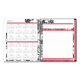 Blue Sky® Analeis Monthly Planner, Floral Artwork, 10 x 8, White/Black/Coral Cover, 12-Month (Jan to Dec): 2026 (BLS100004) Each