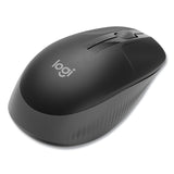 Logitech® M190 Wireless Optical Mouse, 2.4 GHz Frequency/33 ft Wireless Range, Left/Right Hand Use, Black/Gray (LOG910005901)