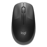 Logitech® M190 Wireless Optical Mouse, 2.4 GHz Frequency/33 ft Wireless Range, Left/Right Hand Use, Black/Gray (LOG910005901)