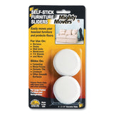 Master Caster® Mighty Movers Self-Stick Furniture Sliders, Round, 2.25" Diameter, Beige, 4/Pack (MAS87003)