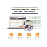 uPunch™ UB1000 Electronic Non-Calculating Time Clock Bundle, LCD Display, Beige/Green (PPZUB1000) Each