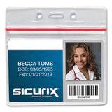 SICURIX® Sealable Cardholder, Horizontal, 3.75 x 2.62, Clear, 50/Pack (SRXBAU47830) Pack of 50