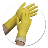 AMBITEX® Pro L6500 Series Flock-Lined Latex Gloves, 12" Long, 15 mil, Small, Yellow, 12 Pairs (TXILSM6500) 1 Dozen