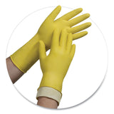 AMBITEX® Pro L6500 Series Flock-Lined Latex Gloves, 12" Long, 15 mil, X-Large, Yellow, 12 Pairs (TXILXL6500) 1 Dozen