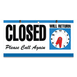 COSCO Open/Closed Outdoor Sign, 11.6 x 6, Blue/White/Black (CSC098013) Each