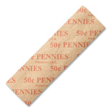 Dunbar Security Products Flat Coin Wrappers, Pennies, Red, 1,000/Box (DBR50PFL) Box of 1000