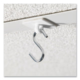 deflecto® S Hooks, Metal, Silver, 50/Pack (DEF20013)