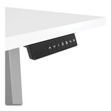 Union & Scale™ Essentials Electric Sit-Stand Desk, 55.1" x 27.5" x 25.9" to 51.5", White/Aluminum (UOS24388476) Each