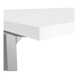 Union & Scale™ Essentials Electric Sit-Stand Desk, 55.1" x 27.5" x 25.9" to 51.5", White/Aluminum (UOS24388476) Each