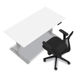 Union & Scale™ Essentials Electric Sit-Stand Desk, 55.1" x 27.5" x 25.9" to 51.5", White/Aluminum (UOS24388476) Each