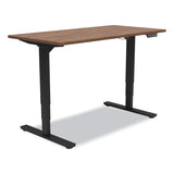 Union & Scale™ Essentials Electric Sit-Stand Desk, 55.1" x 27.5" x 25.9" to 51.5", Espresso/Black (UOS24388477) Each