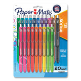 Paper Mate® InkJoy Gel Pen, Retractable, Medium 0.7 mm, Assorted Ink and Barrel Colors, 20/Pack (PAP1951718) Pack of 20