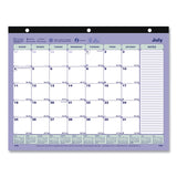 Brownline® Academic 13-Month Binder-Insertable Desk Pad Calendar, 11 x 8.5, White/Blue/Green Sheets, 13-Month: July 2025 to July 2026 (REDCA181721) Each
