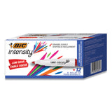BIC® Intensity Low Odor Chisel Tip Dry Erase Marker, Extra-Broad Bullet Tip, Red, Dozen (BICGDEM11RD) Box of 12