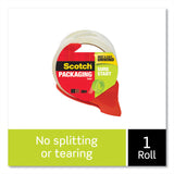 Scotch® Sure Start Packaging Tape with Dispenser, 3" Core, 1.88" x 38.2 yds, Clear (MMM3450SRD) 1 Roll